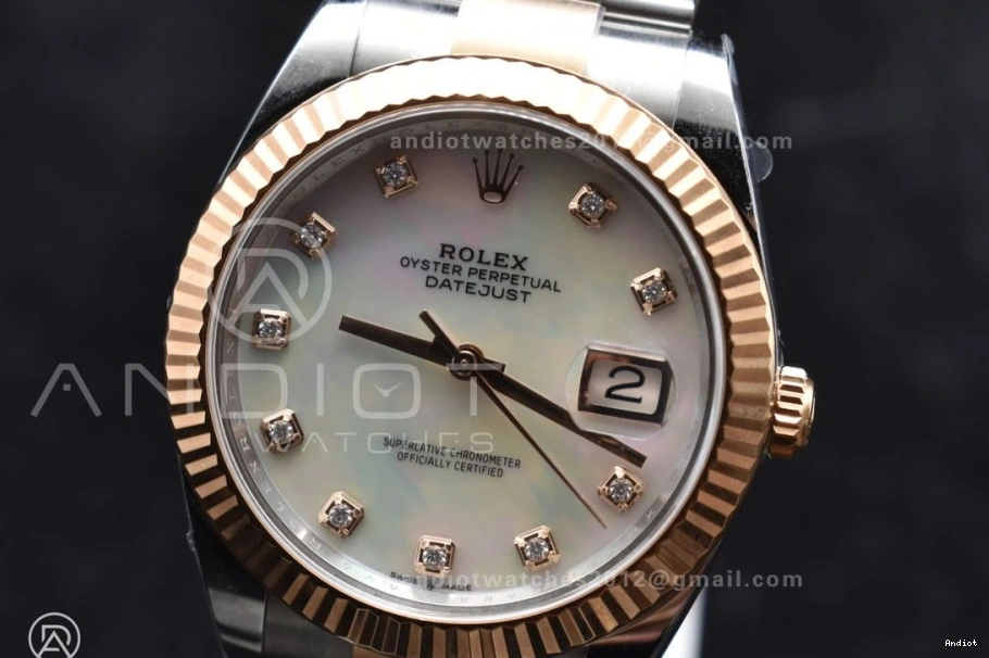 Edition Bracelet VR3235 126331 Diamonds Steel White DateJust 904L Best 41 on Jubilee MOP 1:1 Dial RG Clean 1121
